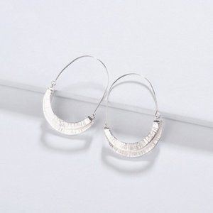 Anthropologie Ssilver Hoop Earrings